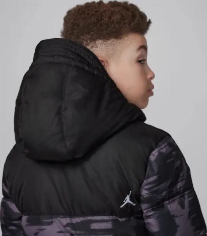 Куртка подростковая Nike JORDAN FAUX DOWN темно-серо-черная 95D133-GAE