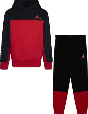 Спортивний костюм підлітковий Nike JORDAN FLIGHT SIDELINE FLEECE червоно-чорний 95C842-R78__95C843-KR5
