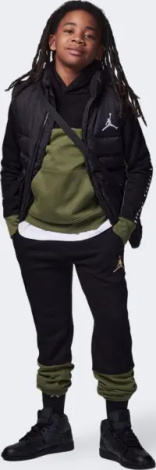 Спортивний костюм підлітковий Nike JORDAN FLIGHT SIDELINE FLEECE оливково-чорний 95C842-EF9__95C843-023