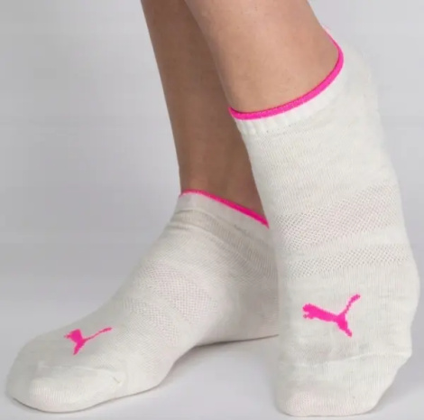Носки женские Puma COMBO бело-розовые (2 пары) 935314-02