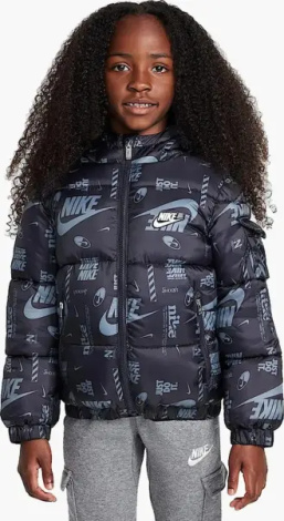 Куртка дитяча Nike DNA LOGO PUFFER чорно-сіра 86M123-023
