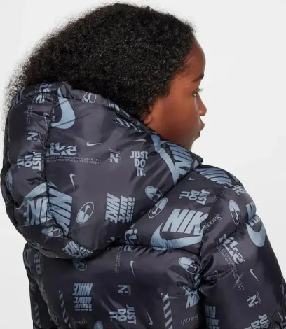 Куртка дитяча Nike DNA LOGO PUFFER чорно-сіра 86M123-023