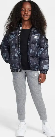 Куртка дитяча Nike DNA LOGO PUFFER чорно-сіра 86M123-023