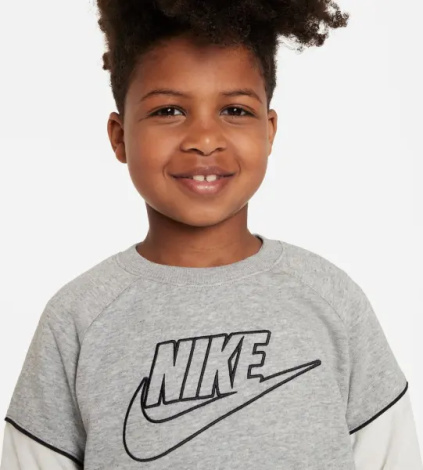 Спортивний костюм дитячий Nike SPORTSWEAR AMPLIFY FRENCH TERRY CREW молочно-сірий 86L198-042