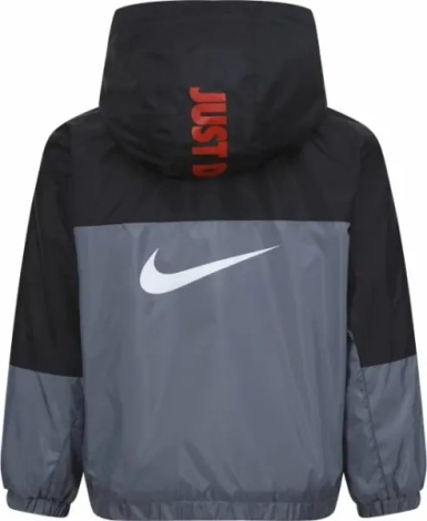 Куртка детская Nike FLEECE LINED WOVEN серо-черно-красная 86K992-M19