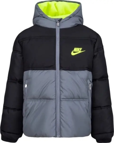 Куртка детская Nike COLORBLOCK черно-серо-лаймовая 86K910-023