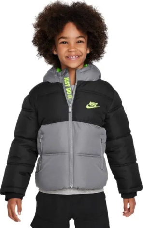 Куртка детская Nike COLORBLOCK черно-серо-лаймовая 86K910-023