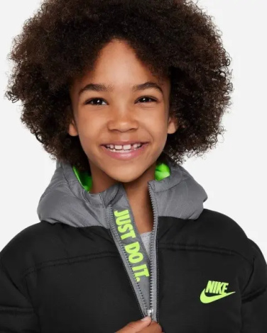 Куртка детская Nike COLORBLOCK черно-серо-лаймовая 86K910-023