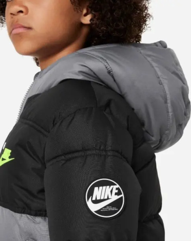 Куртка детская Nike COLORBLOCK черно-серо-лаймовая 86K910-023