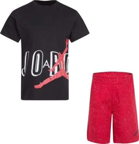 Комплект летний детский Nike JORDAN черно-красный 85B225-R78