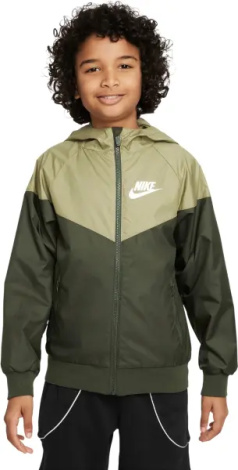 Вітровка підліткова Nike SPORTSWEAR WINDRUNNER LOOSE HIP-LENGTH оливково-світло-зелена 850443-326