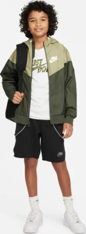 Вітровка підліткова Nike SPORTSWEAR WINDRUNNER LOOSE HIP-LENGTH оливково-світло-зелена 850443-326