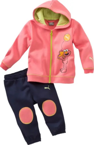 Спортивный костюм детский Puma SESAME STREET кораллово-темно-сине-желтый 838819-25