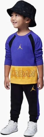 Спортивний костюм дитячий Nike JORDAN BASELINDE фіолетово-чорно-жовтий 75C053-023