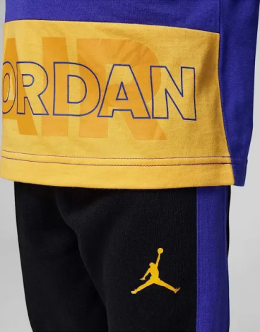 Спортивний костюм дитячий Nike JORDAN BASELINDE фіолетово-чорно-жовтий 75C053-023
