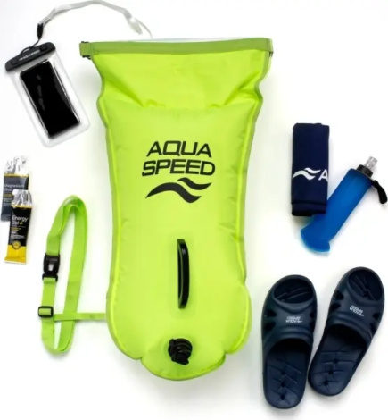 Гермомішок (буй) Aqua Speed ​​OPEN WATER SWIM BUOY 17L лаймовий 746-11
