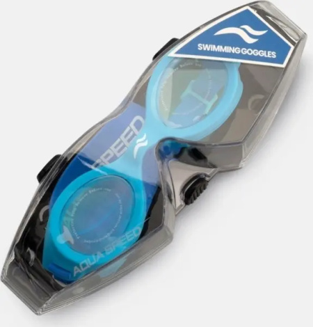 Очки для плавания детские Aqua Speed BONITO голубо-сине-белые 743-01