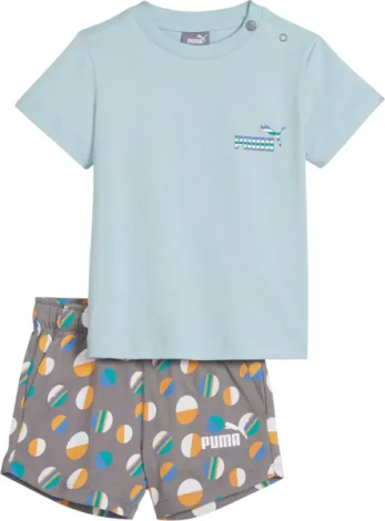 Комплект летний детский Puma ESSENTIALS SUMMER CAMP голубо-серый 679281-22