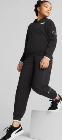 Худи подростковое Puma POWER COLOUR BLOCK черное 673549-01
