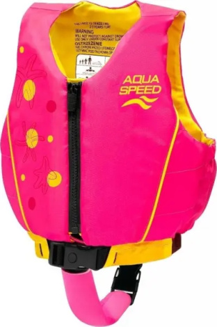 Жилет для плавання дитячий Aqua Speed SWIM STAR рожево-жовтий 627-04
