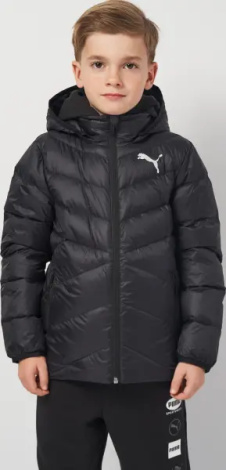 Пуховик подростковый Puma PACKLITE DOWN черный 589565-01