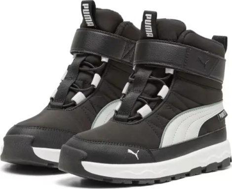 Ботинки детские Puma EVOLVE PURETEX черно-белые 392649-02
