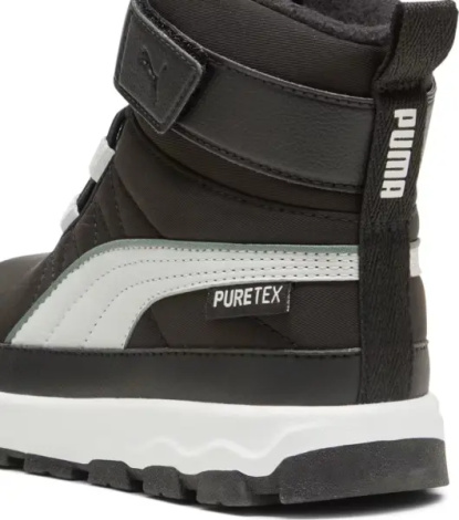 Ботинки детские Puma EVOLVE PURETEX черно-белые 392649-02