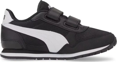 Кроссовки детские Puma ST RUNNER V3 MESH черно-белые 385511-01