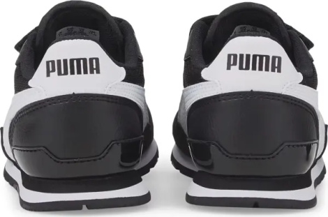 Кроссовки детские Puma ST RUNNER V3 MESH черно-белые 385511-01