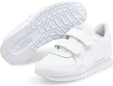 Кроссовки детские Puma ST RUNNER V3 LEATHER белые 384905-02