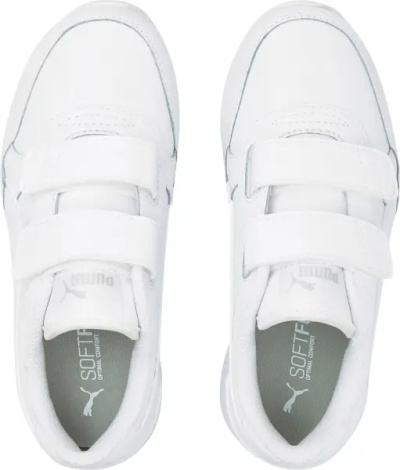 Кроссовки детские Puma ST RUNNER V3 LEATHER белые 384905-02