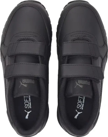 Кроссовки детские Puma ST RUNNER V3 LEATHER черные 384905-01