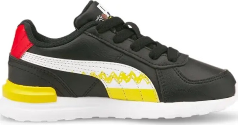 Кроссовки детские Puma PEANUTS GRAVITON черно-красно-желто-белые 380940-01