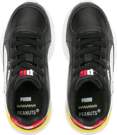 Кроссовки детские Puma PEANUTS GRAVITON черно-красно-желто-белые 380940-01