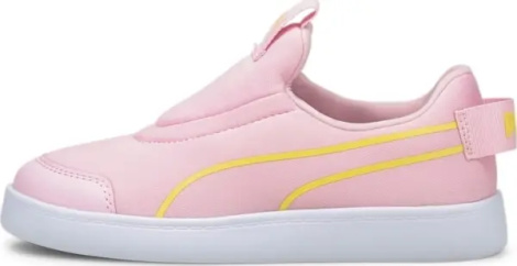 Кроссовки детские Puma COURTFLEX V2 SLIP-ON светло-розово-желтые 374858-03