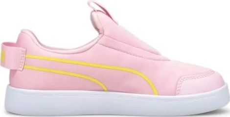 Кроссовки детские Puma COURTFLEX V2 SLIP-ON светло-розово-желтые 374858-03