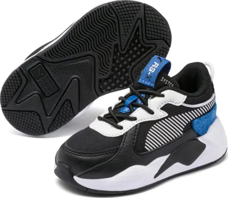 Кроссовки детские Puma RS-X COLLEGIATE черно-бело-синие 371628-01