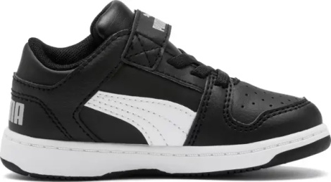 Кроссовки детские Puma REBOUND LAYUP черно-белые 370493-02