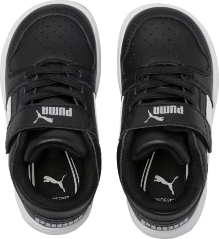 Кроссовки детские Puma REBOUND LAYUP черно-белые 370493-02