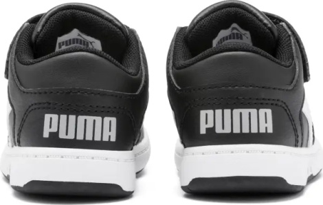 Кроссовки детские Puma REBOUND LAYUP черно-белые 370493-02