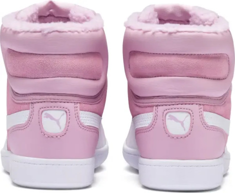 Ботинки детские Puma VIKKY MID FUR розово-белые 366854-02