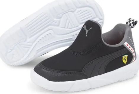 Кроссовки детские Puma SCUDERIA FERRARI BAO KART MOTORSPORT черно-серые 307048-01