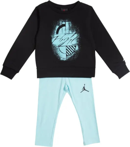 Спортивный костюм детский Nike JORDAN BROOKLYN FLEECE голубо-черный 25C791-F08