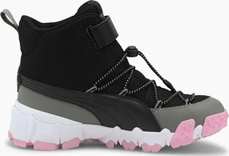 Ботинки детские Puma MAKA V JR черно-серо-розовые 192533-06
