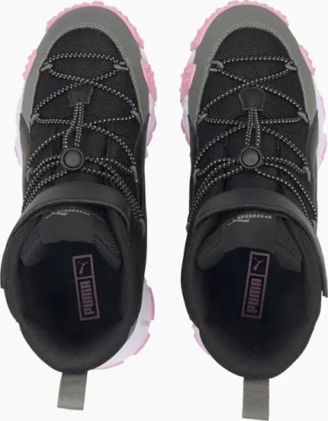 Ботинки детские Puma MAKA V JR черно-серо-розовые 192533-06