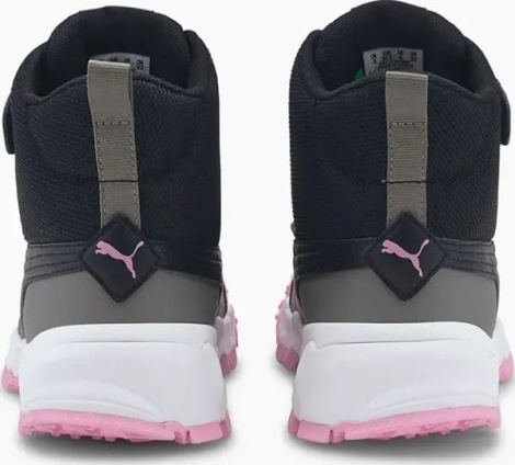 Ботинки детские Puma MAKA V JR черно-серо-розовые 192533-06