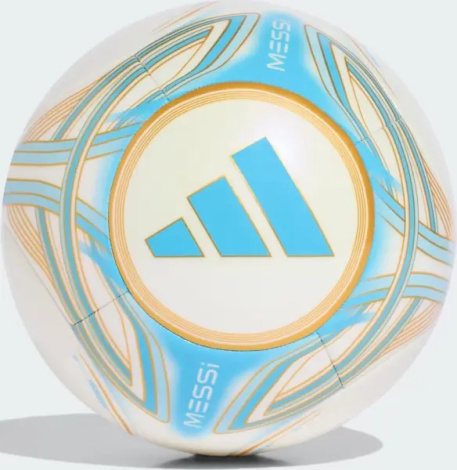 Футбольный мяч Adidas MESSI CLUB кремово-голубо-золотой Размер 4 KE7538