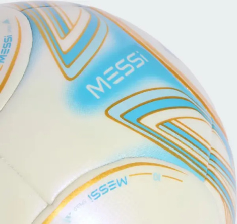 Футбольный мяч Adidas MESSI CLUB кремово-голубо-золотой Размер 4 KE7538