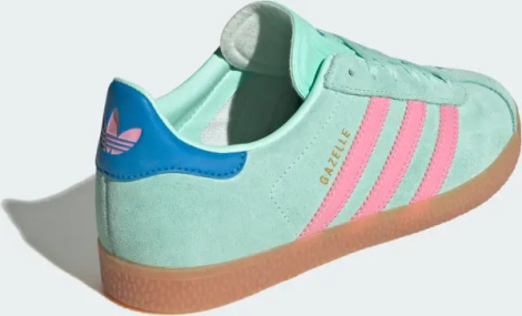 Кеди дитячі Adidas GAZELLE м'ятно-рожево-сині JP7125