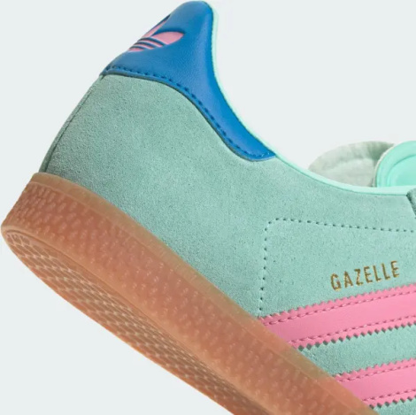 Кеди дитячі Adidas GAZELLE м'ятно-рожево-сині JP7125